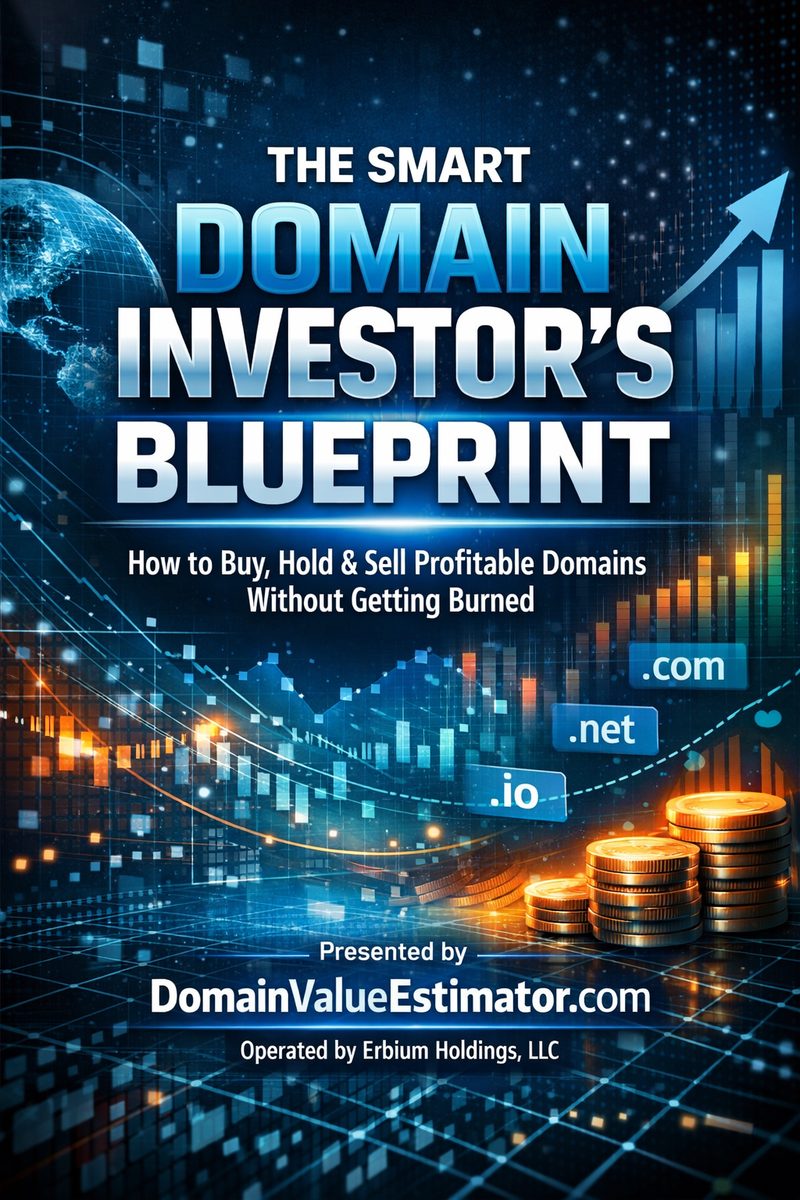 The Smart Domain Investor's Blueprint eBook cover — dark navy with indigo accents